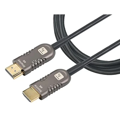 Immagine di Techly 104011 Cavo Ottico Attivo HDMI™ 2.0 Active Optical Cable 4K 18Gbps A/A M/M 70m Nero
