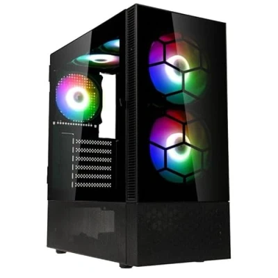 Immagine di Kolink Observatory MX Glass ARGB Midi Tower Case Black PC Case, da gioco Nero