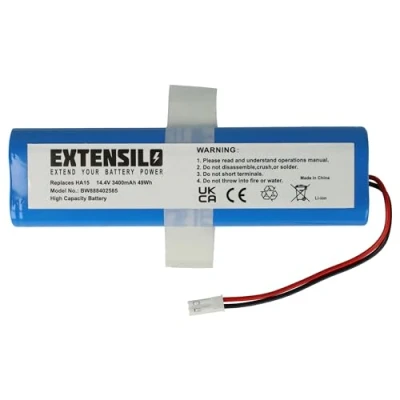 Immagine di EXTENSILO batteria compatibile con iLife V8s, X750, V3s Pro, V50, V5s Pro home cleaner (3400mAh, 14,4V, Li Ion)