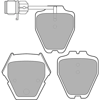 Immagine di DELPHI LP1633 Kit pastiglie freno con contatto segnalazione usura lamierino anticigolío senza accessori AUDI: A6 C5 Avant, Sedan, A8 D2
