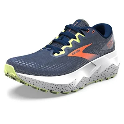 Immagine di Brooks Caldera 6 Scarpe da trail running, Uomo, Taglia: 42.5, Navy firecracker sharp green Sintetico
