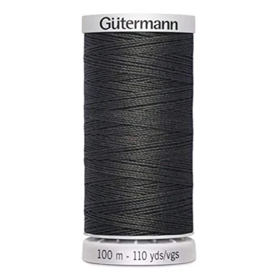 Immagine di Gütermann Filato extra forte, in poliestere, 100 m, per macchina da cucire, universale, resistente agli strappi, ai raggi UV, grigio scuro