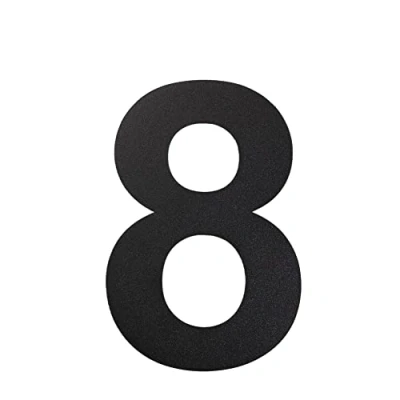 Immagine di nanlyiau Numeri civici Nero Numero di Acciaio civico esterno in Solido Inossidabile 304,Aspetto Fluttuante 6in/15.3cm(8)