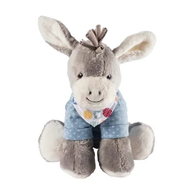Immagine di Sterntaler, Peluche Emmi L&#039;Asinello, Carillon Intercambiabile, Dimensione: M, Celeste/Grigio, Colore, 6012000