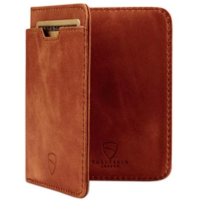 Immagine di Vaultskin Bifold Custodia per biglietti da visita, Taglia: One Size, Cognac