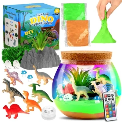 Immagine di Withosent Dinosauri Luce Notturna Bambini, DIY Kit Lavoretti Creativi per Bambini con Telecomando, Lampada Regalo di Compleanno Ragazze Ragazzi 3 4 5 6 7 8 anni