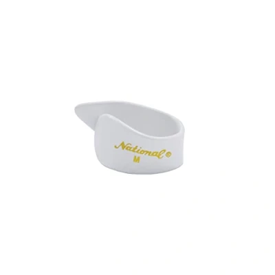 Immagine di Planet Waves Plettri D&#039;Addario National in celluloide per pollice Bianchi, misura media, confezione da 4