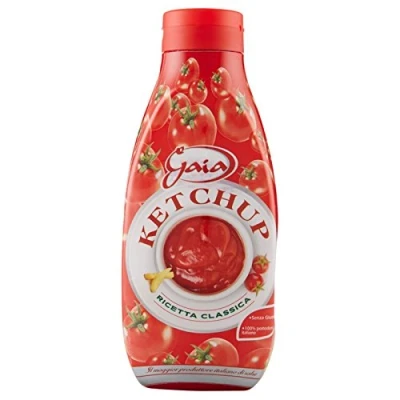 Immagine di 6 x KETCHUP GAIA 950 ML BARATTOLO SQUEEZE TOMATO TOPDOWN HAMBURGER BOTTIGLIA