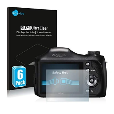 Immagine di savvies (6 Pezzi Pellicola Protettiva per Sony Cyber Shot DSC H300 Protezione Schermo Trasparente