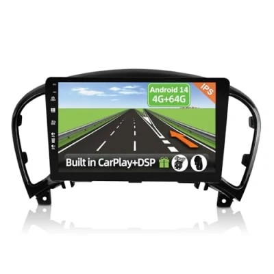 Immagine di YUNTX Android 14 2 Din Autoradio per Nissan Juke YF15 Infiniti ESQ(2011 2017) 4G+64G [Integrato CarPlay/Android auto/DSP] Gratuiti 4LED Camera Supporto DAB/Controllo del Volante/360 Camera/MirrorLink
