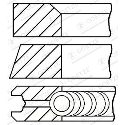 Immagine di GOETZE ENGINE 08 523200 00 Kit Fasce Elastiche 105
