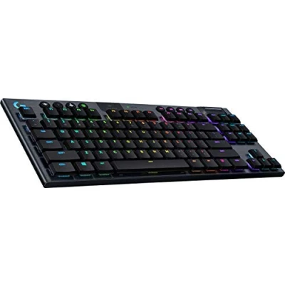 Immagine di Logitech G915 LIGHTSPEED TKL Tastiera Gaming Wireless Meccanica Tenkeyless, Profilo Ribassato, GL Tactile Switches, LIGHTSYNC RGB, +40 ore Durata Batteria, QWERTY US Layout, Nero