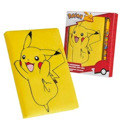 Immagine di Pokémon Set di Cancelleria Diario, Quaderni, Astuccio, Penne Multicolore Regali per Bambini (Set taccuino/penna a sfera)