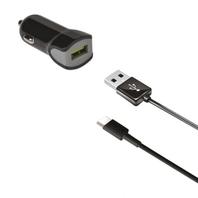 Immagine di CELLY KIT USB CAR CHARGER+USB C CABLE 12W