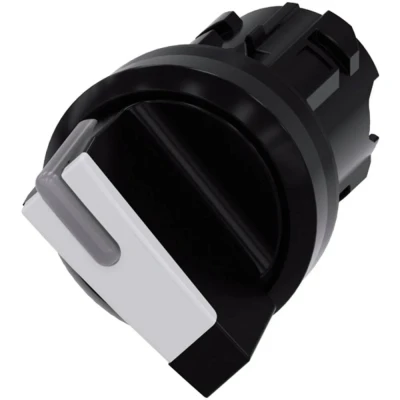 Immagine di Siemens 3SU10022BF600AA0 3SU1002 2BF60 0AA0 Interruttore a levetta Anello frontale in plastica Nero, Bianco 1 x 90 pz.