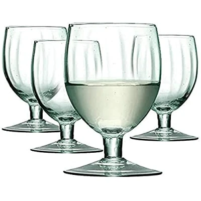 Immagine di 350 ml LSA Mia bicchiere di vino. trasparente decorata (confezione da 4)