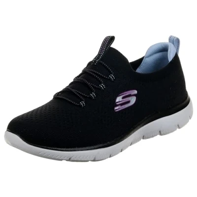 Immagine di Skechers Summits Top Player, Scarpe da Ginnastica Donna, Nero Multicolore BKMT, 40 EU