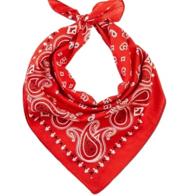 Immagine di HEVIBK Set Bandane Colorate Multicolori Fazzoletti Testa, Bandana Fazzoletto per Capelli Collo Polso Testa Cravatta, Multicolore Donna, Uomo, Bambini (Rosso)