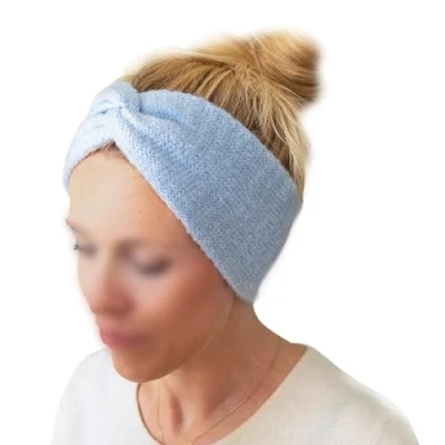 Immagine di Papierdrachen elegante fascia per capelli da donna blu, elastica, dimensione 24 x 10 cm, piatta, accessorio e confortevole ogni occasione