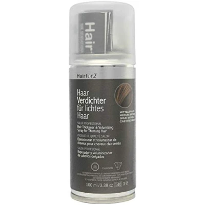 Immagine di Hairfor2 spray per uomini e donne con perdita di capelli sottili (100ml, Marrone medio)
