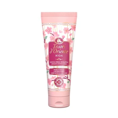 Immagine di Tesori d&#039;Oriente Doccia Crema Ikigai dalle Note Floreali, con Fiori di Ciliegio e Acqua Riso, Dona alla Pelle una Sensazione Puro Benessere, 250ml