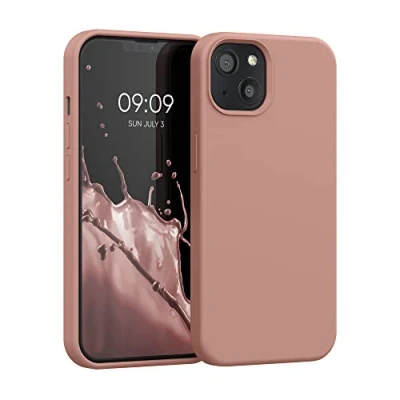 Immagine di kwmobile Cover per Apple iPhone 13 Custodia Back Case Smartphone in Silicone TPU Protezione Gommata ocra