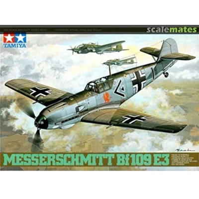 Immagine di Tamiya 300061050 Modellino Aereo Tedesco della seconda Guerra Mondiale Messerschmitt Bf109 E3, Scala 1:48