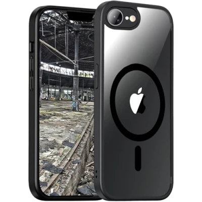 Immagine di JT Berlin Pankow Hybrid MagSafe Backcover per cellulare Apple iPhone 16e Nero, Trasparente Carica induttiva, Compatibile con MagSafe, Anti urti 11114