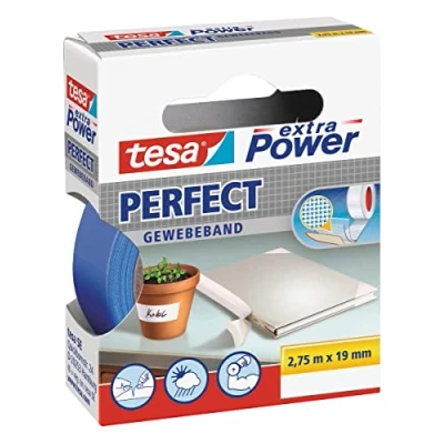 Immagine di tesa PERFECT 56341 00029 03 Nastro in tessuto tesa® extra Power Blu (L x L) 2.75 m 19 mm 1 pz.