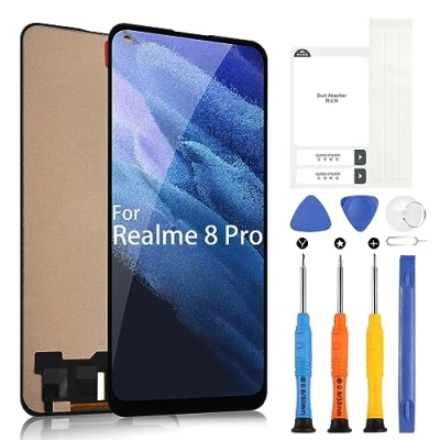 Immagine di ARSSLY LCD Schermo per Realme 8 PRO RMX3081/Realme 4G RMX3085 6.4&quot; Sostituzione dello Touch Screen Digitizer Full Assembly con Strumenti