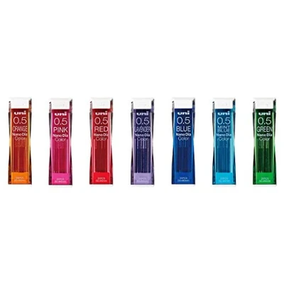 Immagine di Uni Nanodia Color portamine porta Value Set con ecologia Sticky notes 0,5 mm 7