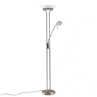 Immagine di Lampada LED da pavimento Yveta di Lindby, color nichel, metallo, dimmerabile