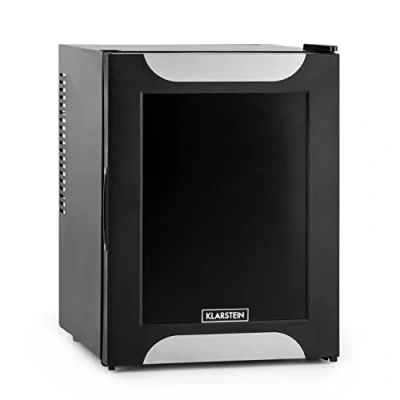 Immagine di KLARSTEIN Happy Hour Mini Frigo, Frigo da Camera, Frigorifero Piccolo a Compressione, Temperatura di Raffreddamento: 5 15 C, Silenziosissimo: 25 dB, Luce LED, 32 Litri, Nero
