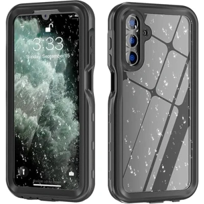 Immagine di MP+ per Samsung A15 5G, custodia impermeabile IP68, guarnizione tutto il corpo, antipolvere e antiurto, nuoto, subacquea con protezione schermo integrata