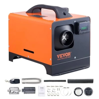 Immagine di VEVOR Riscaldatore d&#039;Aria Diesel All in One per Auto Camion RV 12V 5 8KW Temperatura Regolabile 8℃ 36℃ Controllo Telecomando da Parcheggio Consumo di Carburante 0,16 0,62L/h BTU 15 20m²