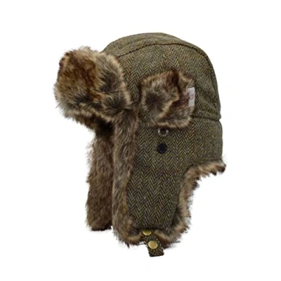 Immagine di WALKER AND HAWKES Cappello Harris Tweed Charles Trapper Carbone XXL (61cm)