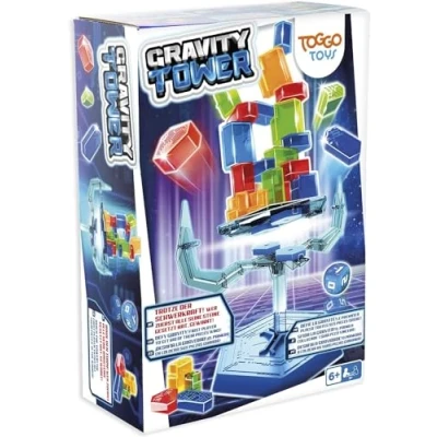 Immagine di Play Fun BY IMC Toys Gravity Tower Costruisci Una Torre con Blocchi su Base Galleggiante instabile, sfidando la gravità Divertente Gioco educativo e di abilità per Bambini dai 6 Anni in