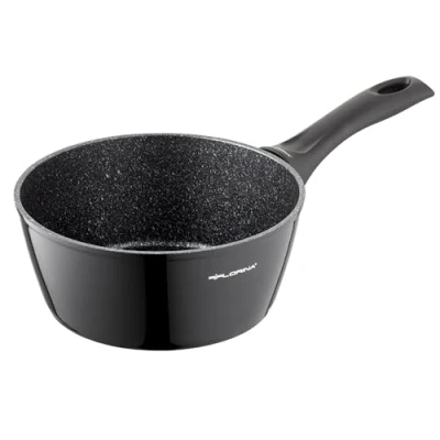 Immagine di FLORINA Pentola in Alluminio (1,7 l) 18 cm i Casseruola Antiaderente MAGNUM Rivestimento Manici Soft Touch Piccola per Latte Adatta a Tutti Tipi di Fornelli e Induzione