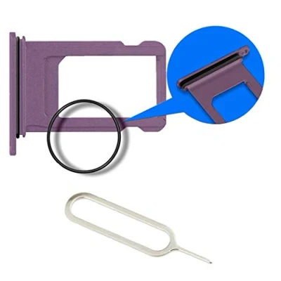 Immagine di MMOBIEL Vassoio Carta SIM compatibile con iPhone 11 2019 Porta Scheda Incl il pin della Viola