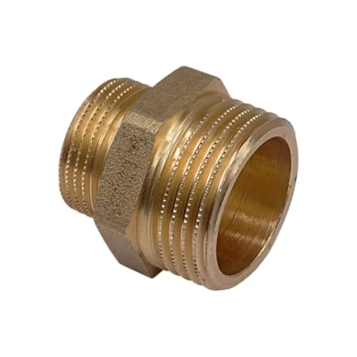 Immagine di SKIR&#039;CO (3 pezzi) Nipplo di Riduzione in Ottone 3/4&quot; x 1&quot; Filettatura Esterna, Raccordo per Tubo Ottone, BSP Maschio