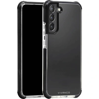 Immagine di Vivanco Rock Solid Backcover per cellulare Samsung Galaxy S22+ Nero, Trasparente Carica induttiva, Anti urti