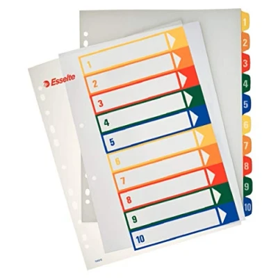 Immagine di ESSELTE Rubrica PPL extra numerica 1 10 con indice stampabile a PC f.to A4 MAXI 100213
