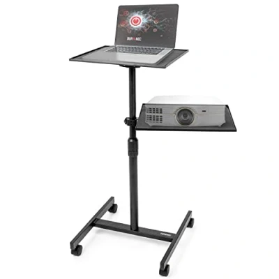Immagine di Duronic WPSLS2 Supporto per videoproiettore e portatile Altezza regolabile 67,5 100cm Peso massimo 10kg Tavolo proiettore Scrivania mobile laptop PC Carello