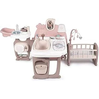 Immagine di Smoby Nany Nurse Centro gioco bambole, 7600220376, +3 anni, 3 aree gioco, cucina, bagnetto, cameretta