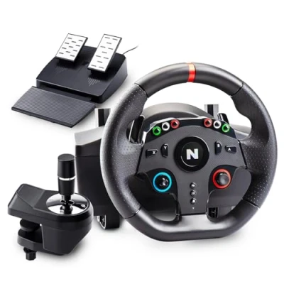 Immagine di NITHO Drive Pro ONE Volante con Pedali e Cambio Separato, da Gioco a 270 Gradi per PC, PS4, Xbox One, Series XS Switch, Zero Dead Zone Corsa, Simulatore di Guida