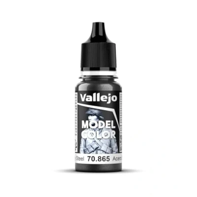 Immagine di Vallejo 70.865 Colore Acrilico Opaco , Grigio (Metallic Oily Steel), 17 ml, 1 Pezzo