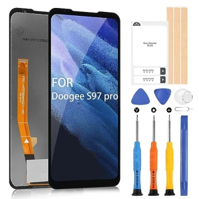 Immagine di LCD Schermo per Doogee S97 Pro Display Digitazer Touch Screen Sostituzione Assembly con Kit di Attrezzi Riparazione (6,39&quot;,Nero)
