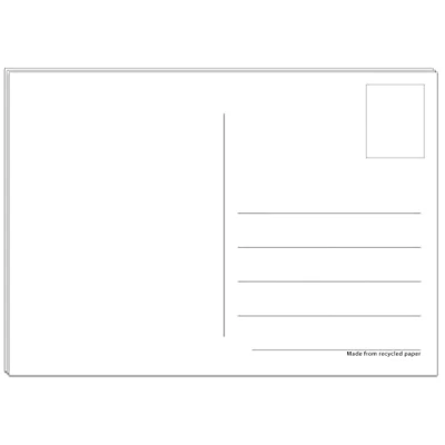 Immagine di Bear and Bee 100 cartoline bianche in carta riciclata formato A6 (148 mm x 105 mm)