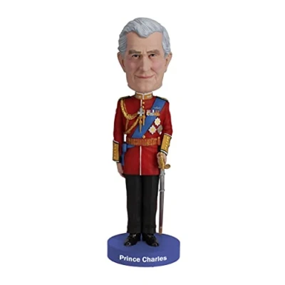 Immagine di Royal Bobbles Charles III Nostalgic Limited Edition Prince Bobblehead, figura realistica in poliresina premium, numero di serie unico, dettagli squisiti