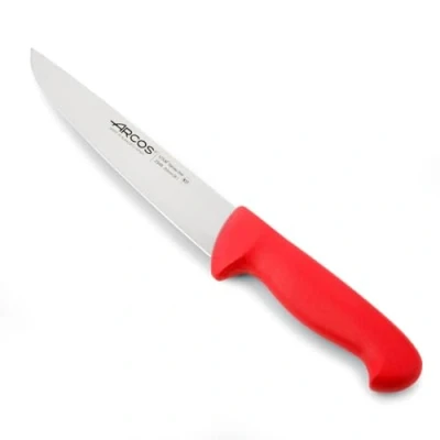 Immagine di Arcos Serie 2900 Coltello Scannare Macellaio bistecca Lama Acciaio Inossidabile NITRUM 200 mm Manico Polipropilene Colore Rosso
